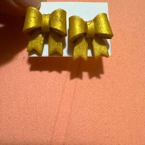 Gold Bow Earrings